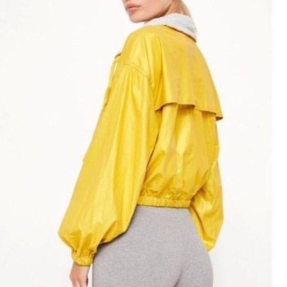 NEW Free People Movement LARGE Moonlight Reflective Jack Jacket Gold Crop - Picture 2 of 10
